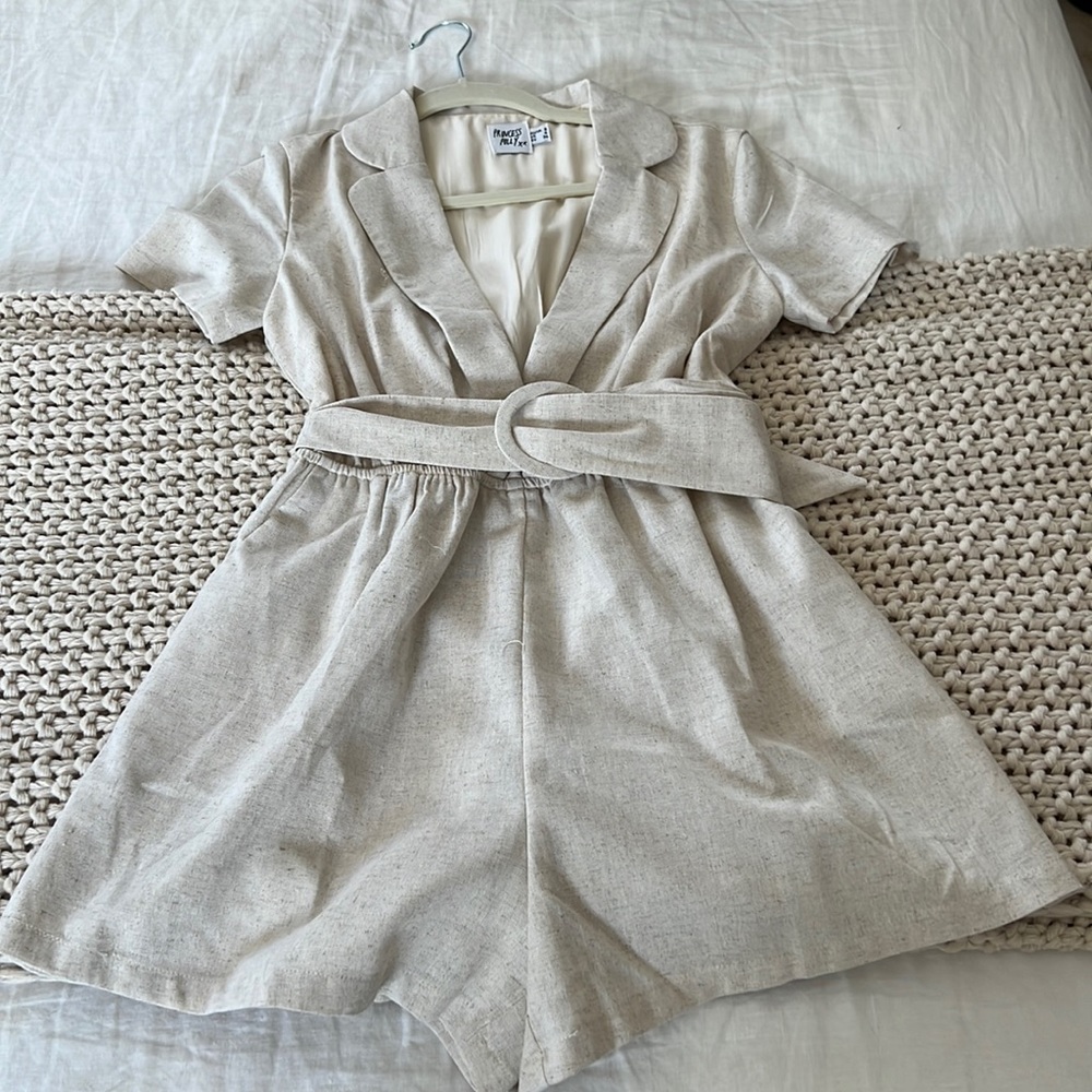 Princess Polly cream romper. Never been worn